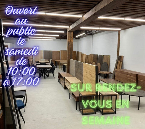 Planifiez maintenant une visite dans notre salle d'exposition. Rendez-vous Urbarn Mobilier 